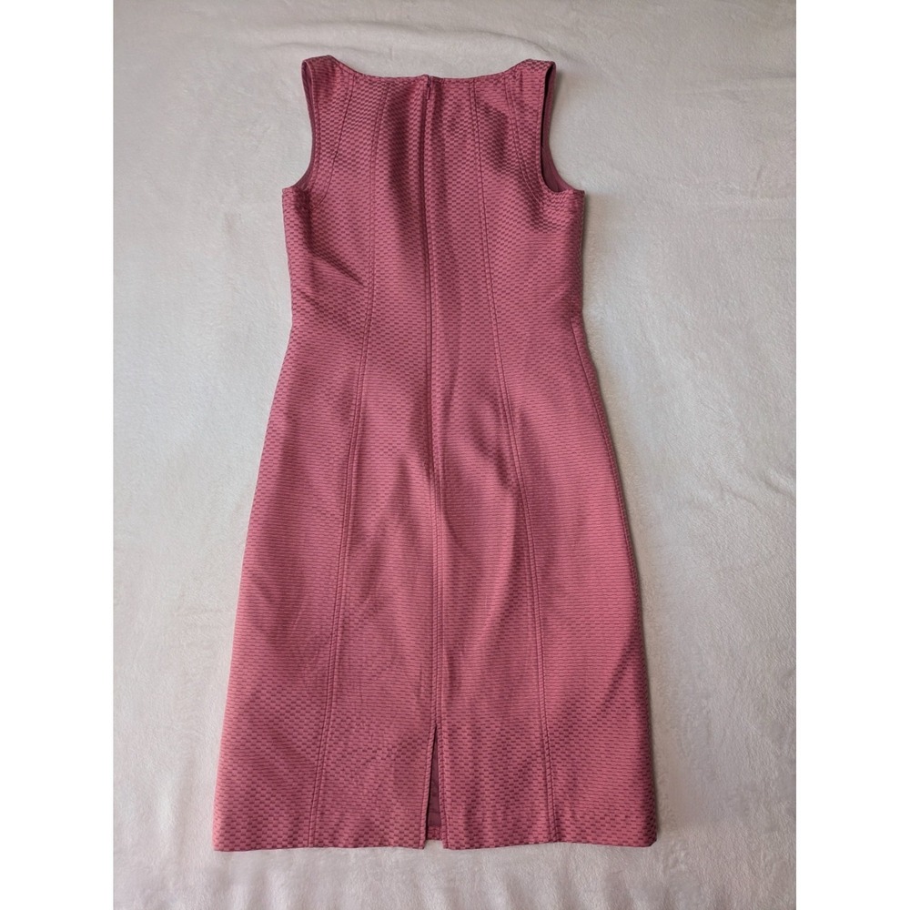 Talbots Cotton Silk Sleeveless Pink Dress Size 6 Knee Length Lined Sheath Career - Picture 7 of 10